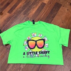 Gildan Neon Green 'A Little Shady' Graphic Tee